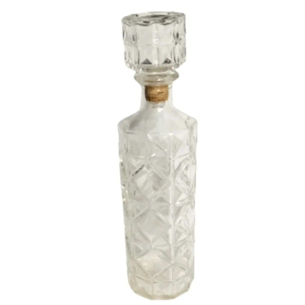 Anchor Hocking Diamond Quilted Liquor Decanter &Stopper Barware. - Picture 1 of 13